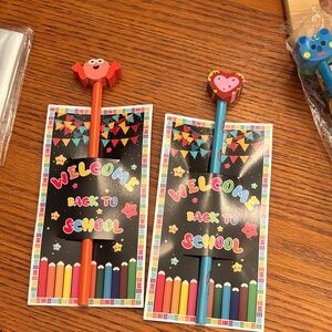 Colorful Kids Pencil Set with Fun Toppers